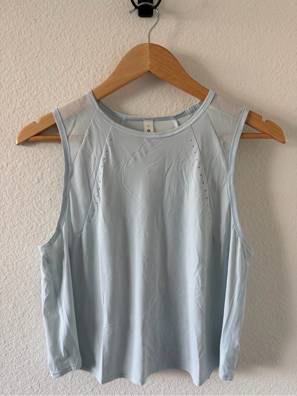 lululemon athletica Pale Blue Athletic Mesh-Detail Tank